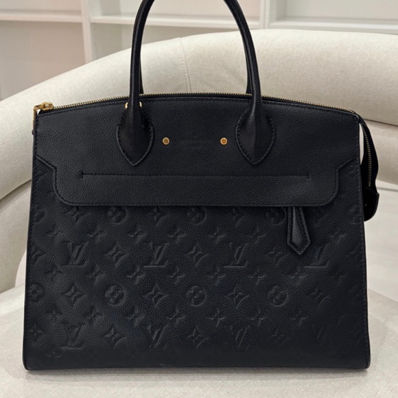 Authentic Pre-Owned Louis Vuitton Black Monogram Empriente Pont Neuf GM Bag - Picture 1 of 15